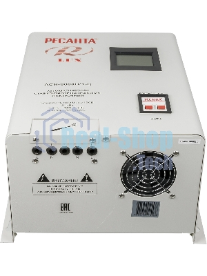 Стабилизатор напряжения Ресанта АСН-8 000 Н/1-Ц 63/6/17 Стабилизатор Lux 220В±8%, Габ. 305х190х360, Вес 15кг