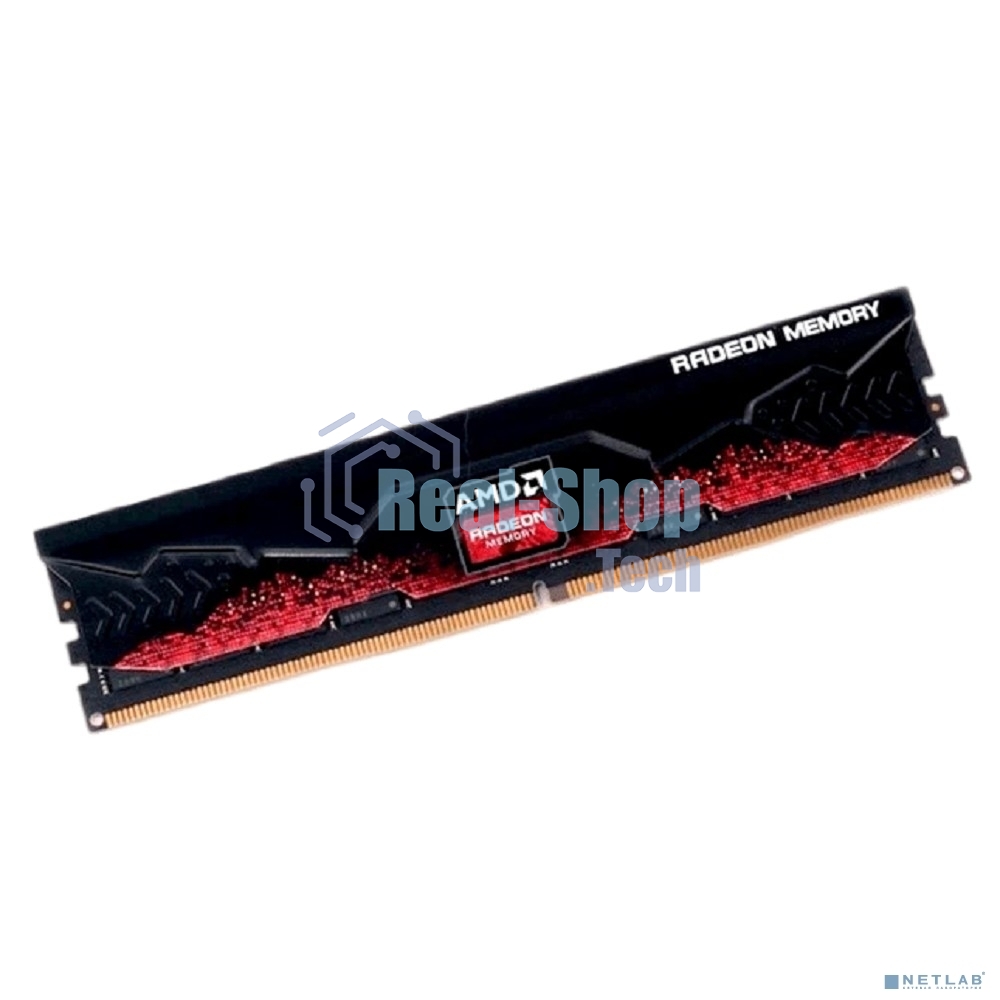 Оперативная память AMD Radeon R5, DDR5, 32Gb (1x32Gb), 5600MHz, CL40, DIMM, с радиатором, черный/красный