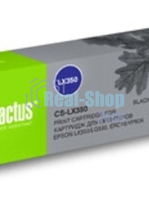 Картридж матричный Cactus CS-LX350 черный (12.7 мм, 10 м, 3500000 знаков) для Epson LX350/LQ350/ERC19/VP80K