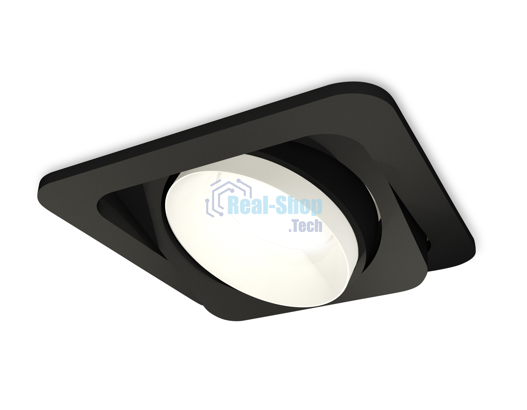 Комплект встраиваемого поворотного светильника Ambrella light XC7659020 SBK/SWH черный песок/белый песок MR16 GU5.3 (C7659, N7030)