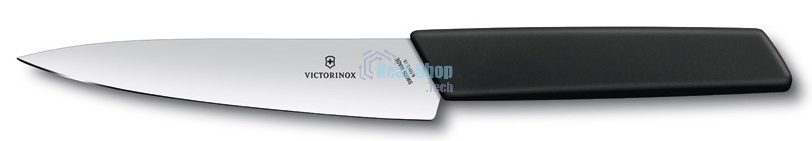 Нож кухонный Victorinox Swiss Modern (6.9013.15B) стальной разделочный лезв.150мм черный блистер