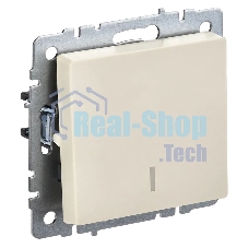 Выключатель 1-кл. СП BRITE ВС10-1-1-БрКр 10А с инд. беж. IEK BR-V10-1-10-K10