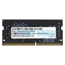Оперативная память Apacer, DDR4, 8GB (1x8GB), 3200MHz, CL22, SO-DIMM