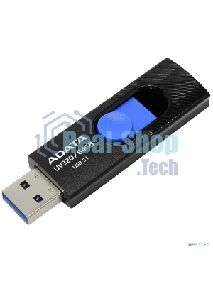 Флешка USB ADATA UV320 (AUV320-64G-RBKBL), 64Gb, USB 3.1, R/W 100/30, черный/синий