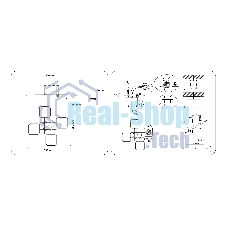 Люстра светодиодная на штанге Ambrella light FL516343/4 BK/GD черный/золото 72W 3000-6000K 550*550*150 (без ПДУ)