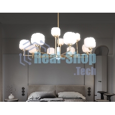 Люстра Ambrella light LH53019/12 BS/FR латунь/белый матовый G9*12 max 40W D910*680