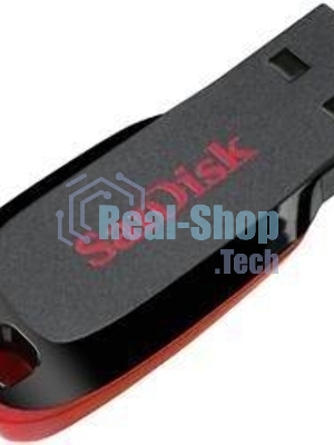 Флешка USB Sandisk CZ50 Cruzer Blade (SDCZ50-064G-B35), 64Gb, USB 2.0, R/W 15/4, черный/красный