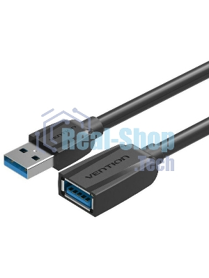 Кабель-удлинитель Vention USB 3.0 AM/AF - 1м Black Edition