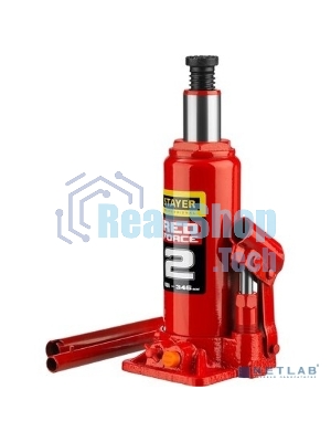 Домкрат STAYER 43160-2_z01  гидравлический бутылочный red force 2т 181-345мм
