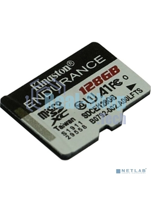 Флеш карта microSD 128Gb Kingston microSDНC Class 10 A1 UHS-I Endurance 95R/45W Card Only