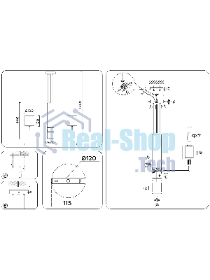 Люстра Ambrella light LH56001/5 СH/FR хром/белый матовый E14*5 max 40W D640*1260