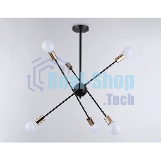 Светильник Ambrella light TR80435/6 BK/GD черный/золото E27/6 max 60W D950*730