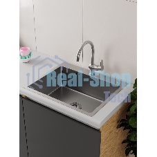 Мойка кухонная из нержавеющей стали BAU SOUL КТ5045S SATIN, сифон EASY CLEAN в комплекте.