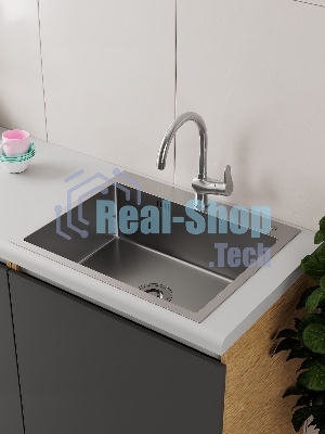 Мойка кухонная из нержавеющей стали BAU SOUL КТ5045S SATIN, сифон EASY CLEAN в комплекте.