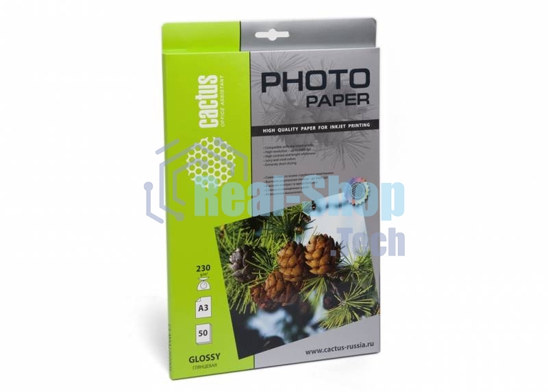 Фотобумага Cactus CS-GA323050 глянцевая А3 230 г/м2 50 листов