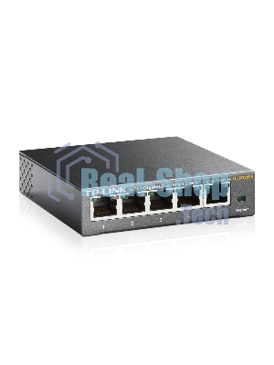 Коммутатор сетевой TP-Link SMB TL-SG105E 5-Port Gigabit Desktop Easy Smart Switch, 5 10/100/1000Mbps RJ45 ports, MTU/Port/Tag-based VLAN, QoS, IGMP Snooping
