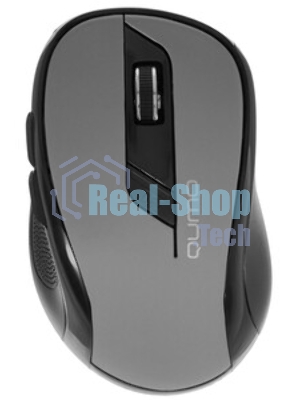 Мышь беспроводная Qumo Office Line M63 серый, 1600 dpi, радиоканал, USB, кнопки - 6