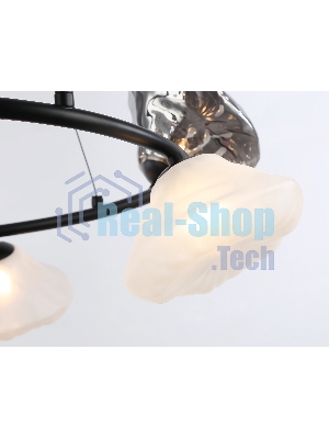 Светильник Ambrella light LH15003/6 BK/FR/SM черный/белый матовый/дымчатый G9*6 max 40W D630*1150