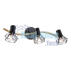 Светильник Ambrella light TR8657/3 BK/GD черный/золото E14/3 max 60W 550*100*185