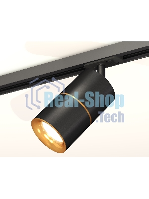 Светильник Ambrella light XT7402031 SBK/PYG черный песок/золото желтое полированное MR16 GU5.3