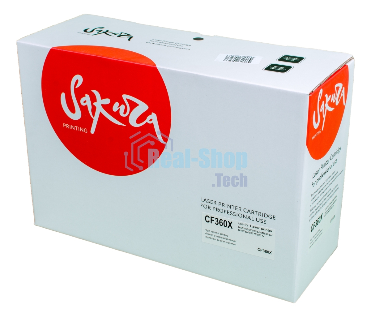 Картридж лазерный Sakura CF360X для HP Color LaserJet Enterprise M553n/553X/553dn HP Color LaserJet Enterprise M552dn, черный, 12500 к.