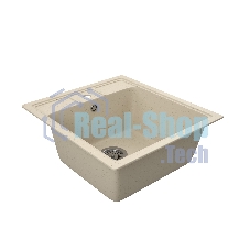 Мойка для кухни BAU Stil Sand 45х50, выпуск с сифоном в комплекте, бежевый песок