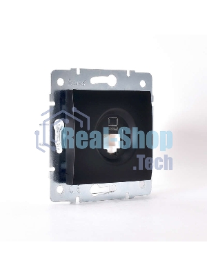 Механизм розетки компьютерн. 1-м СП KARINA RJ45 черный бархат LEZARD 707-4288-139