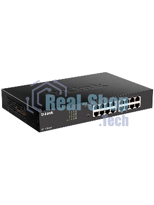Коммутатор D-Link DGS-1100-16V2/A1A,L2 Smart Switch with 16 10/100/1000Base-T ports8K Mac address, 802.3x Flow Control, 802.3ad Link Aggregation, Port Mirroring, 128 of 802.1Q VLAN, VID range 1-4094, Loopback