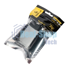 Зарядное устройство Cablexpert MP3A-PC-60 20Вт GaN, 3А, QC4.0/PD, 1xType-C, черный, пакет