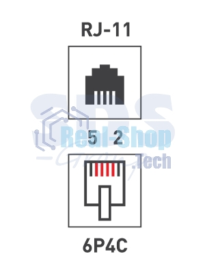Рoзетка телефонная внешняя Rexant, 1 порт RJ-14(6P-4C), категория 3, (50 шт/уп)