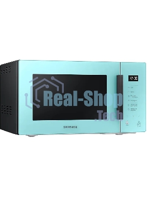 Микроволновая печь Samsung MG23T5018AN/BW голубой, 23 л, 800 Вт, переключатели - сенсор