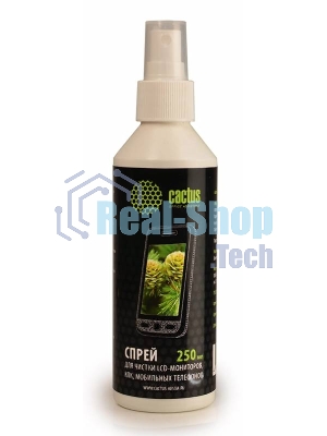 Спрей Cactus CS-S3002 для чистки LCD-мониторов, КПК, мобильных телефонов, 250 мл