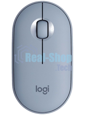 Мышь беспроводная Logitech Pebble M350 серый, 1000 dpi, радиоканал, Bluetooth, USB, кнопки - 3