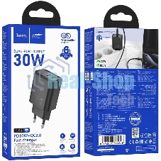 Сетевое зарядное устройство Hoco Gentle PD30W+QC3.0 30W 3A (PD+QC) (44358)
