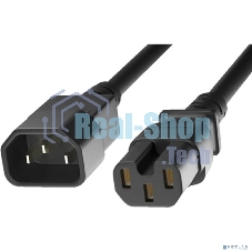 Кабель питания KS-is KS-857B-1.5 IEC-C14 - IEC-C15 1.5м черный