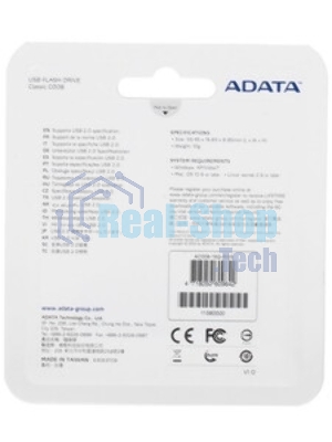 Флешка USB ADATA C008 (AC008-16G-RWE), 16Gb, USB 2.0, R/W 15/5, белый/синий