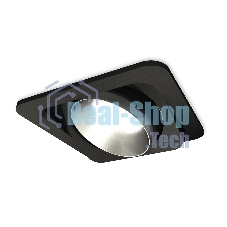 Комплект встраиваемого поворотного светильника Ambrella light XC7659023 SBK/MCH черный песок/хром матовый MR16 GU5.3 (C7659, N7033)