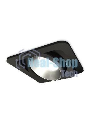 Комплект встраиваемого поворотного светильника Ambrella light XC7659023 SBK/MCH черный песок/хром матовый MR16 GU5.3 (C7659, N7033)