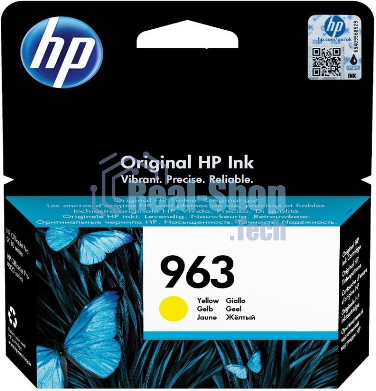 Картридж струйный HP 963 3JA25AE желтый (700 стр) для HP OfficeJet Pro 901x/902x