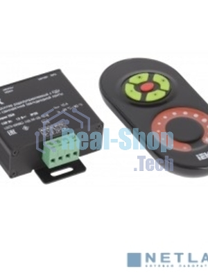 Контроллер с ПДУ радио MONO 1 канал 12В 10А 120Вт черный Iek LSC1-MONO-120-RF-20-12-B