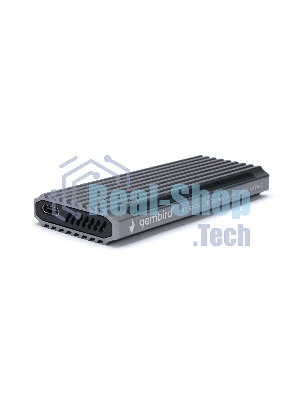 Внешний корпус Gembird EEM2-SATA-3 USB 3.1 для M2 SATA порт Type-С, RGb подсветка, металл, серебристый
