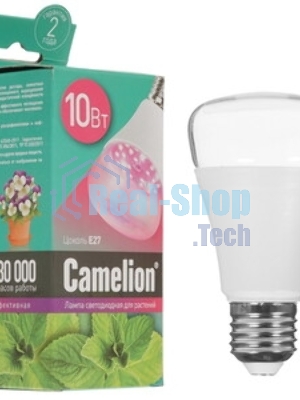 Фитолампа филаментная для растений CAMELION (13241) LED10-PL/BIO/E27/10Вт