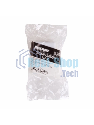 Рoзетка телефонная внешняя Rexant, 2 порта RJ-14(6P-4C), категория 3, (50 шт/уп)