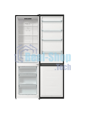 Холодильник Gorenje NRK6202EBXL4 черный матовый двухкамерный 235/96л морозилка снизу, No Frost