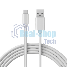 Кабель Rexant USB-A - Type-C, 3A, 2м, ПВХ, белый