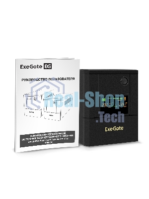 Источник бесперебойного питания ExeGate SpecialPro Smart LLB-1000.LCD.AVR.8C13 (1000VA/700W, LCD, 8*C13, батарея 12V 7.2Ah - 2 шт., металлический корпус, Black)