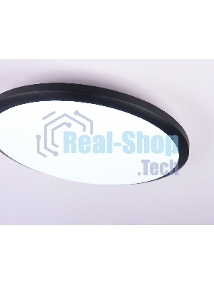 Потолочный светодиодный светильник Ambrella light FZ1233 BK черный IP44 22W 6400К D260*55 (Без ПДУ)
