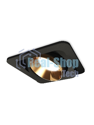 Комплект встраиваемого поворотного светильника Ambrella light XC7659024 SBK/PYG черный песок/золото желтое полированное MR16 GU5.3 (C7659, N7034)