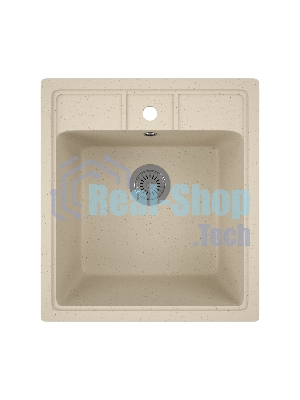 Мойка для кухни BAU Stil Sand 45х50, выпуск с сифоном в комплекте, бежевый песок