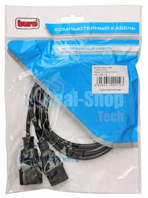 Кабель-удлинитель Buro AN23-1008 IEC C13 IEC C14 1.8м черный